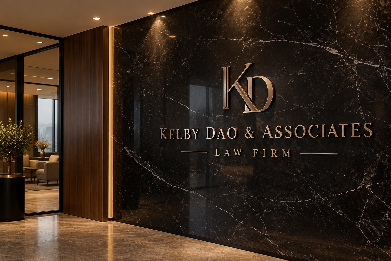 Illustrative law office interior